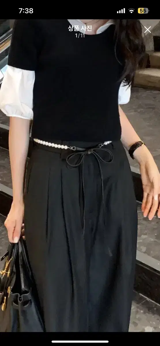 르플레인 슬랙스 premium black slacks(long m사이즈)